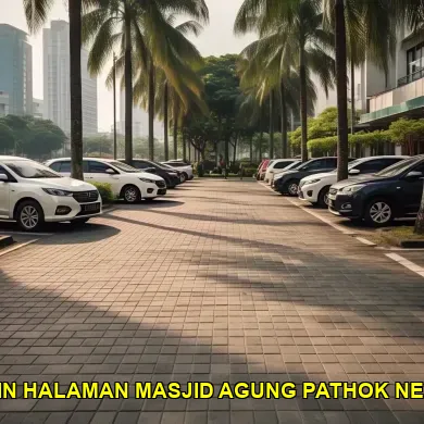 Desain Halaman Masjid Agung Pathok Negoro Yogyakarta dengan Conblock Islami Terbaik